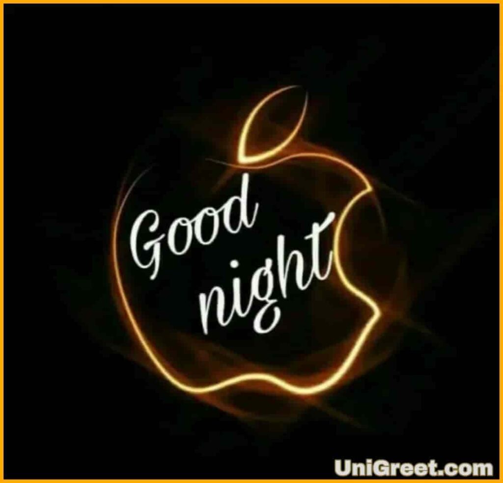 Good night apple image 