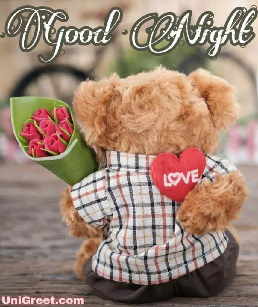 Cute good night teddy bear pic