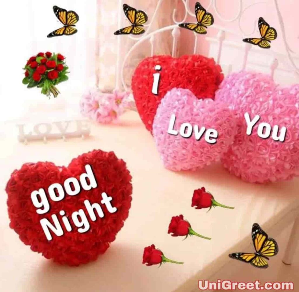 Good night love rose image
