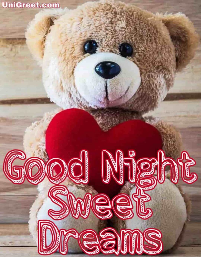 Sweet teddy good night photo wallpaper download