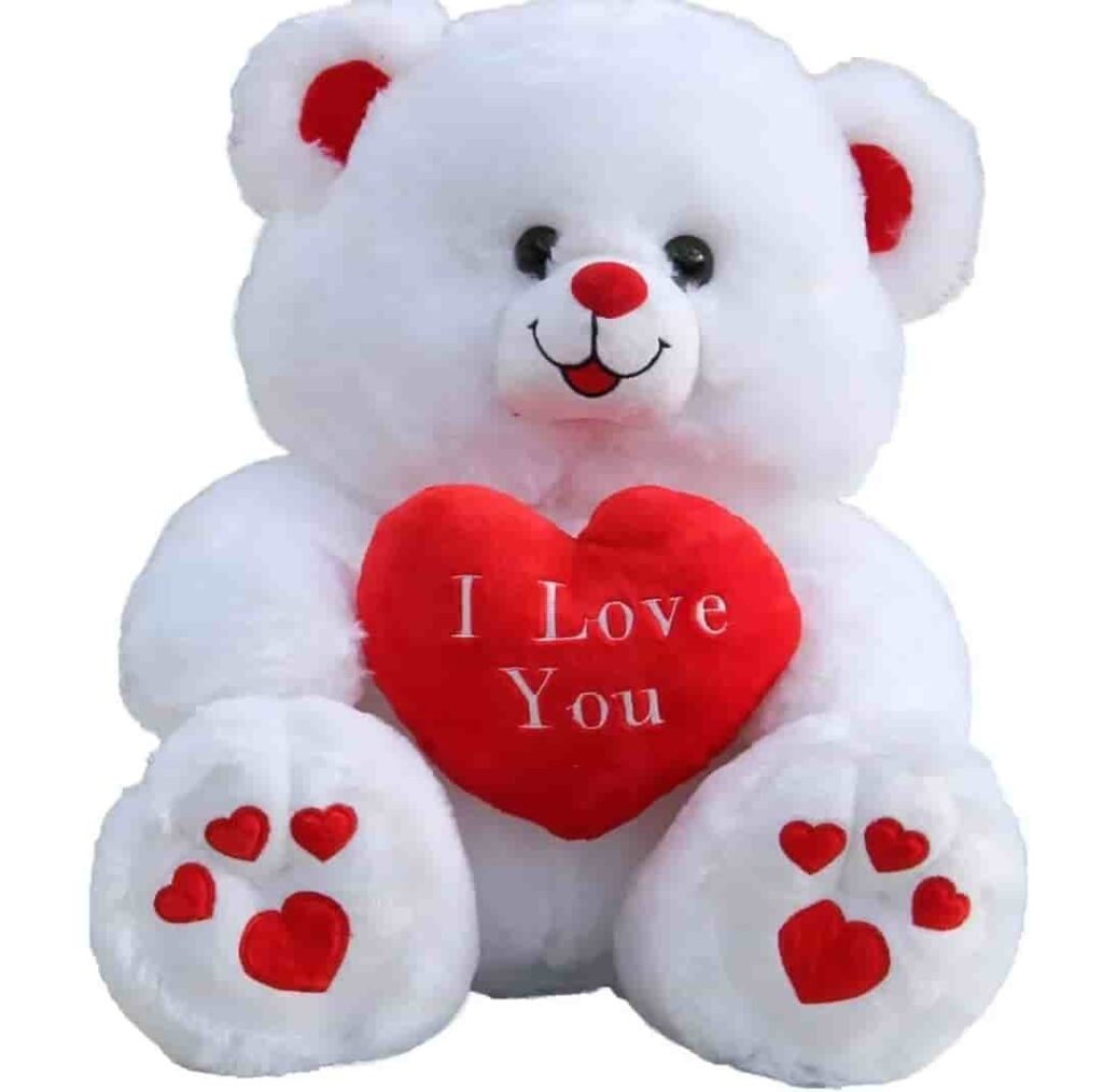 Cute teddy bear with I love you message for teddy day whatsapp dp