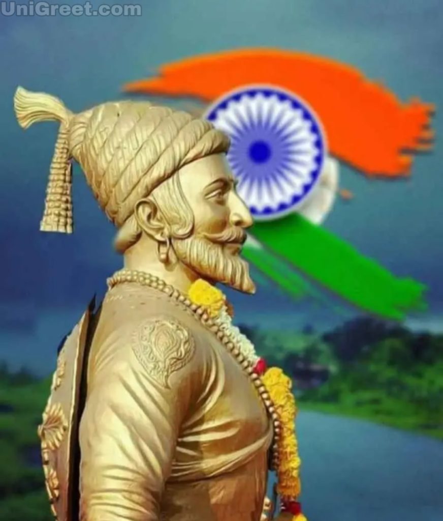 Shivaji Maharaj Indian flag background
