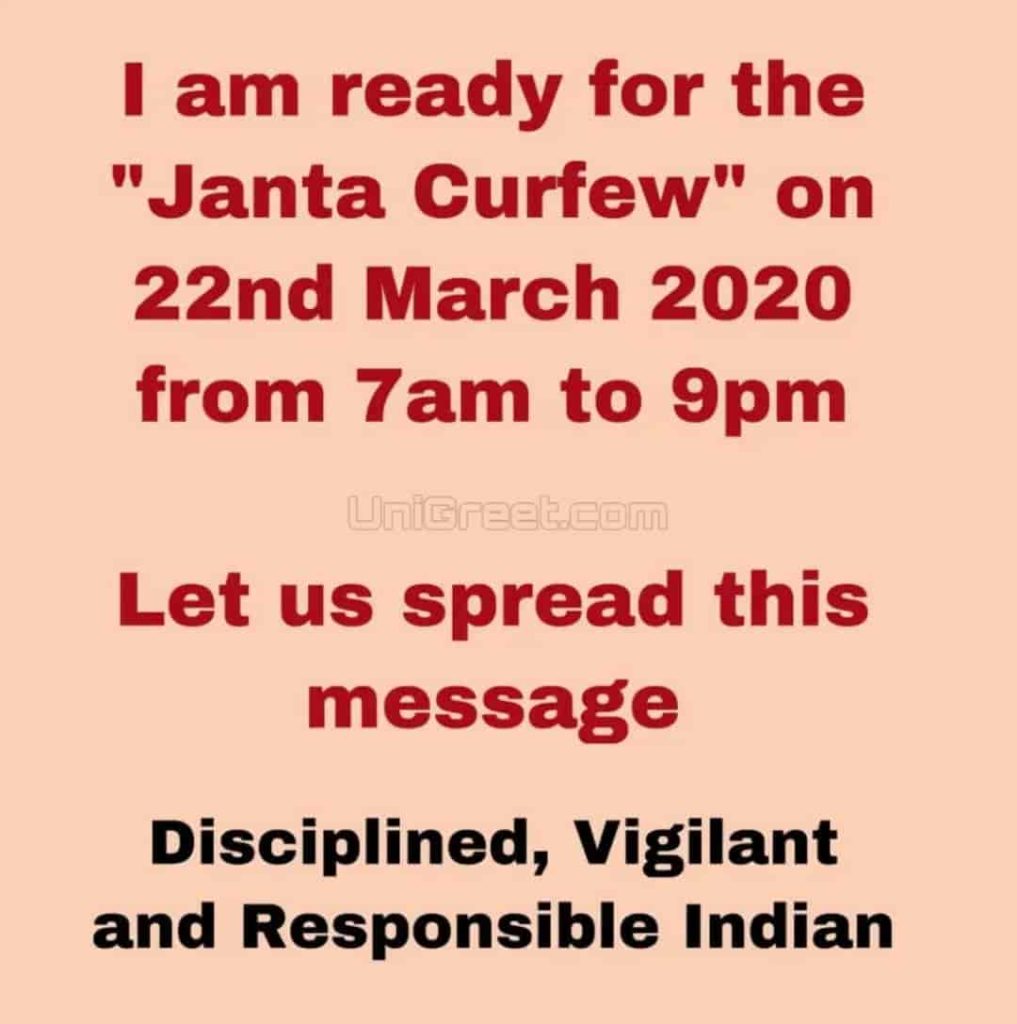 Best janta curfew whatsapp message