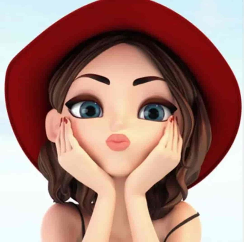 WhatsApp dp cute cartoon face of girl