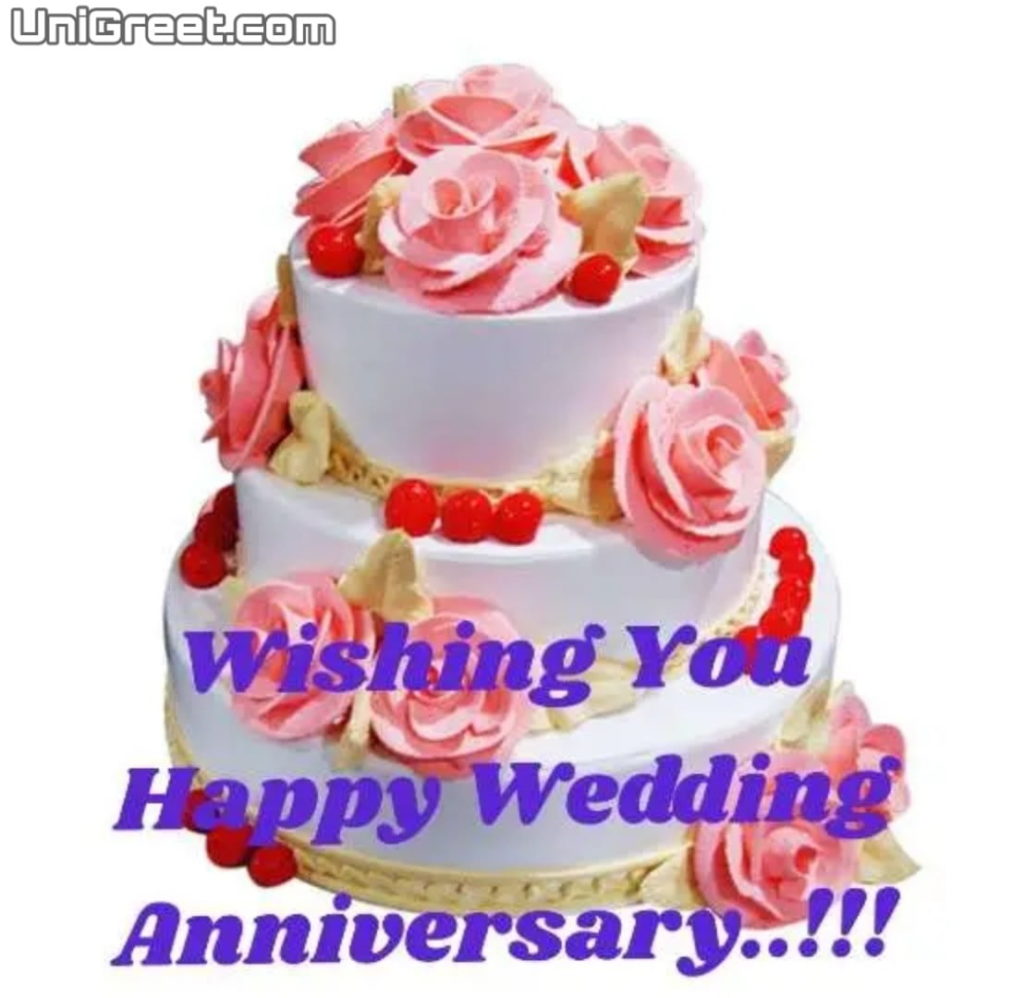 Happy wedding anniversary cake wishes