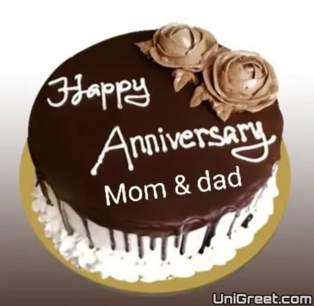 Anniversary cake for mom and dad
