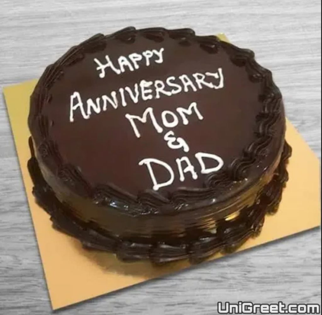 Happy anniversary mom and dad cake photo