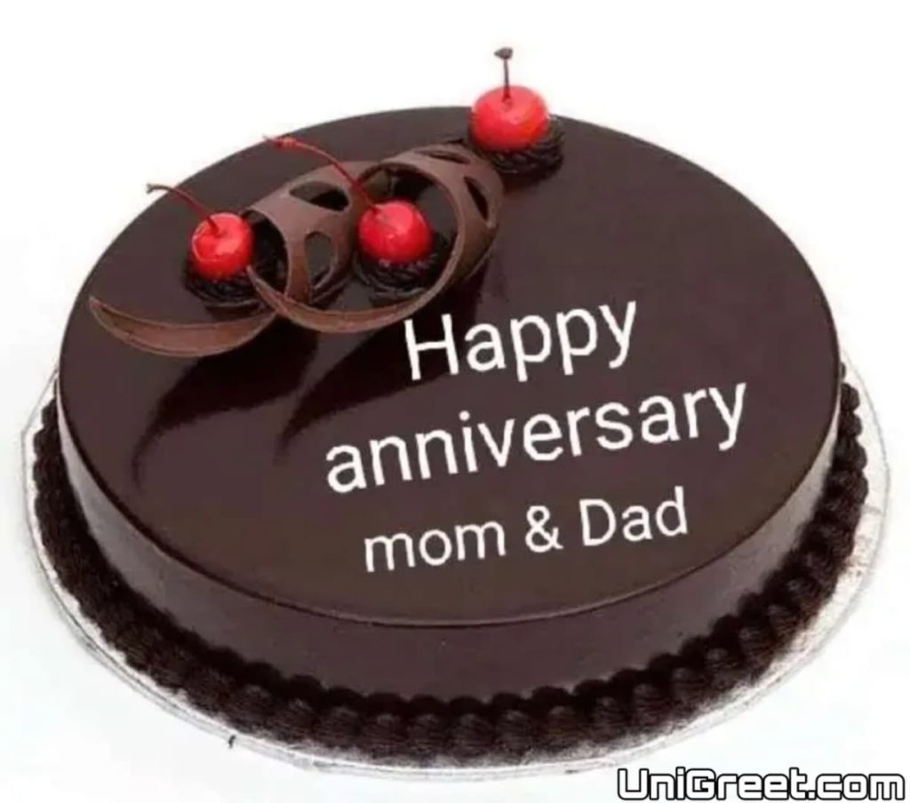 Happy anniversary mom dad cake pic