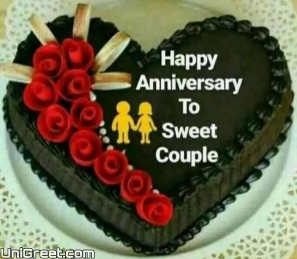 Happy anniversary to sweet couple cake