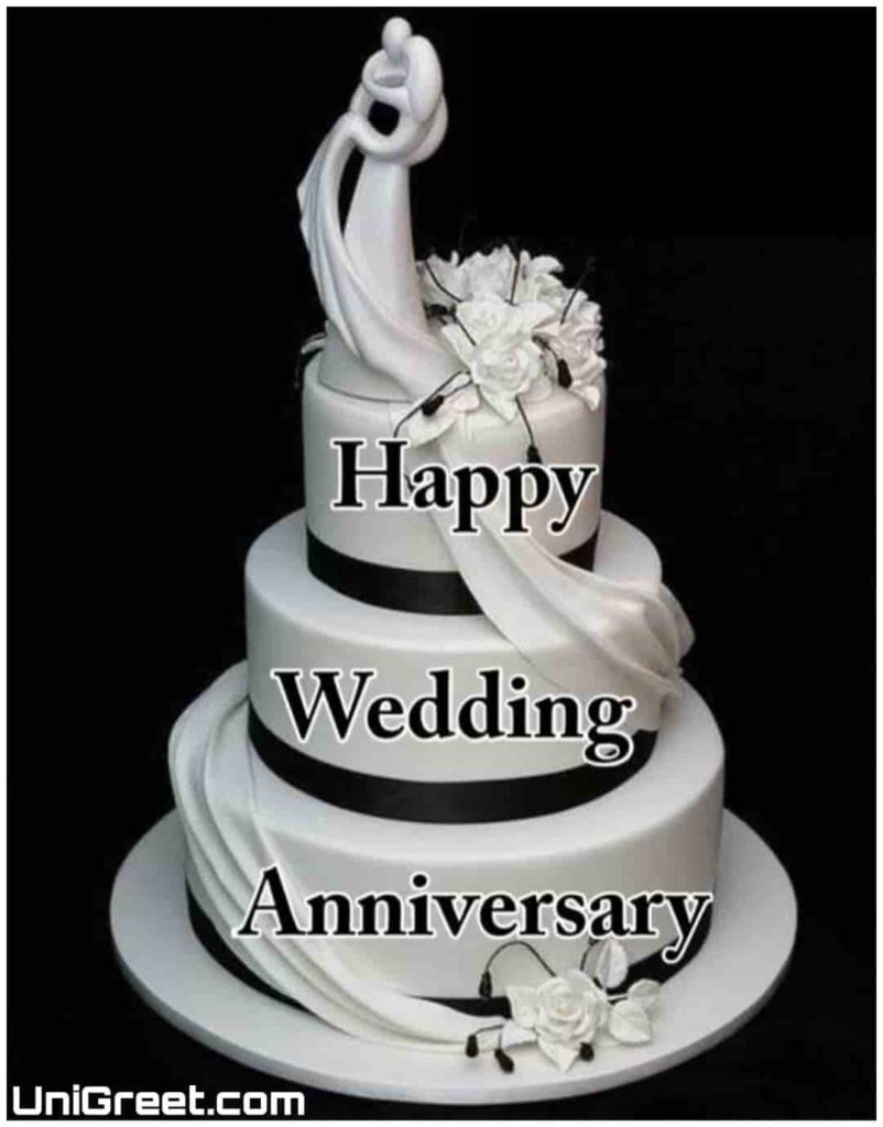 Beautiful happy wedding anniversary cake