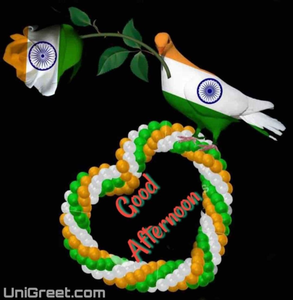 good afternoon indian flag image