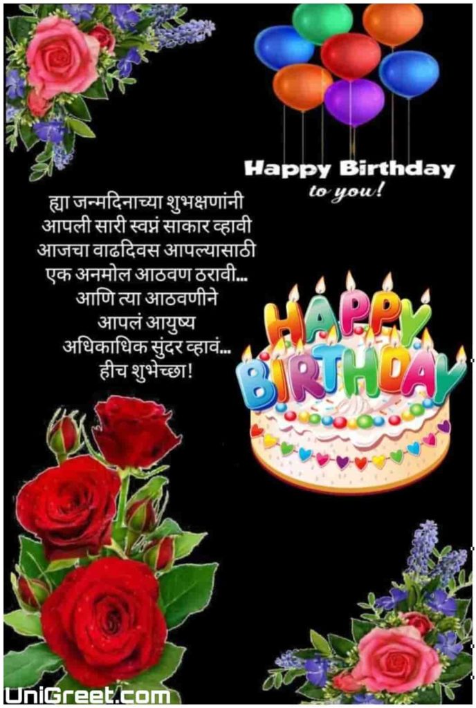 happy birthday images in marathi free download