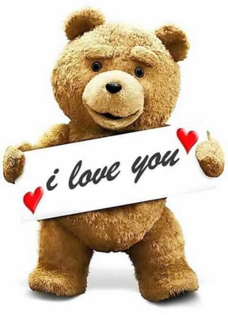 Teddy Bear with I love you image download