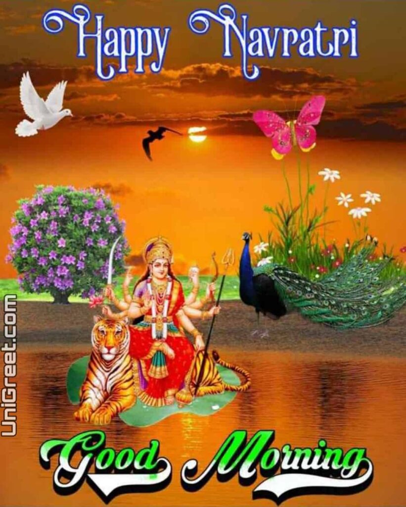 good morning happy navratri image