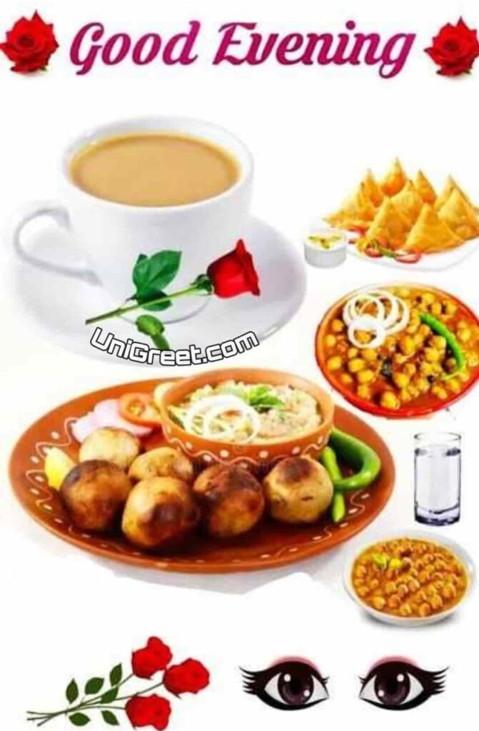 Good evening image with tea And snacks