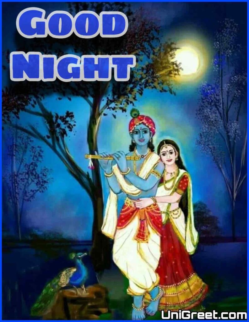 radhe krishna good night status