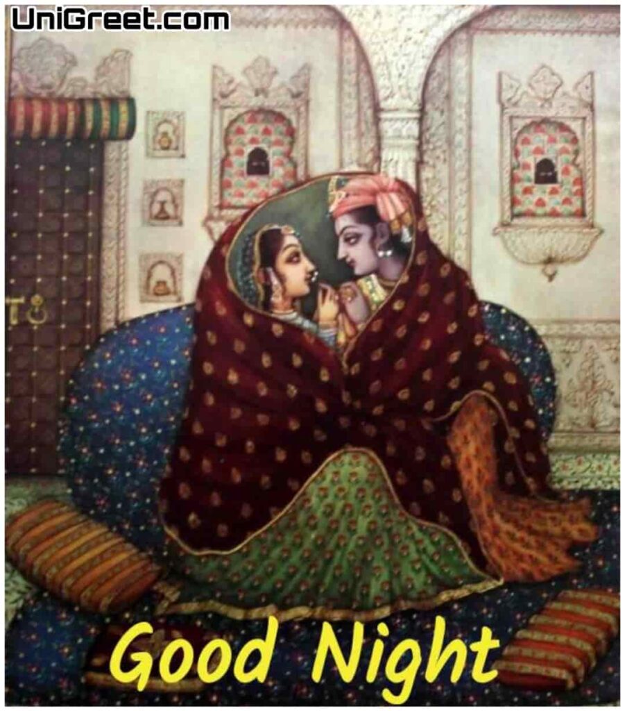 Beautiful radha krishna good night