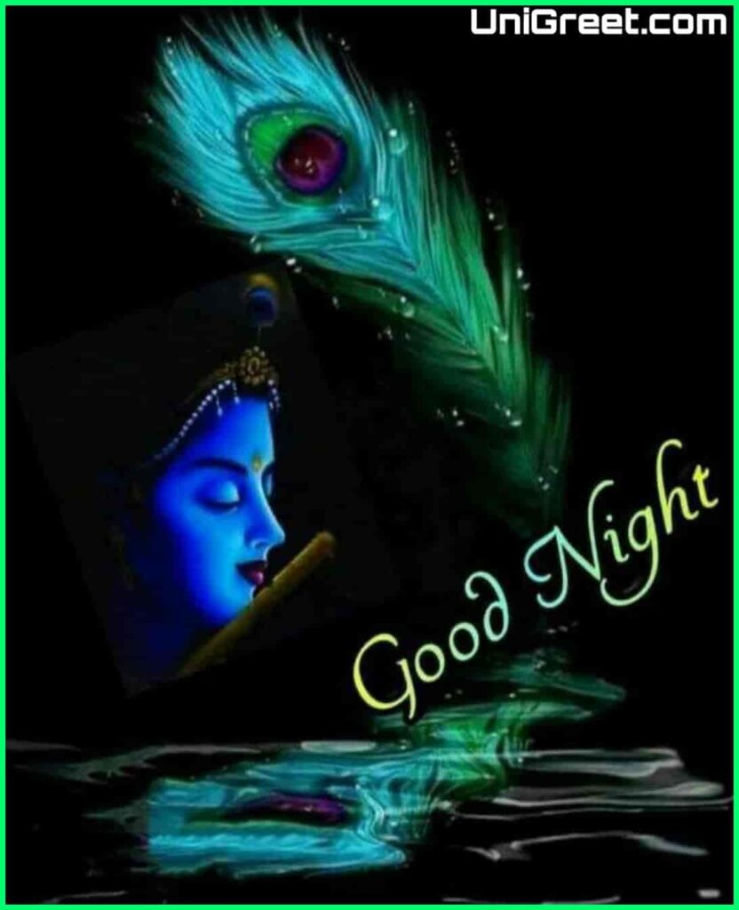 good night images with krishna