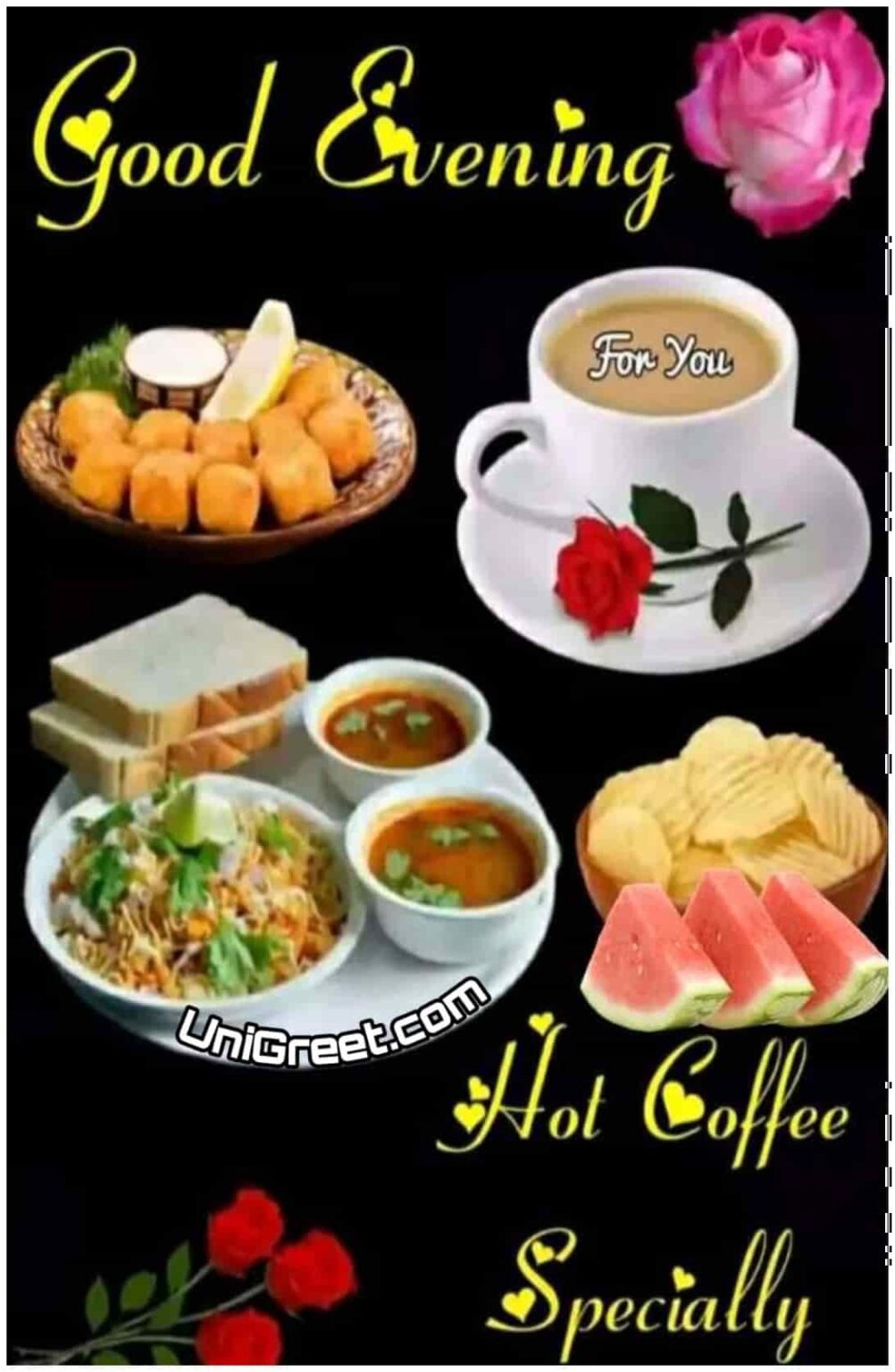 BEST Good Evening Images With Tea, Coffee And Snacks