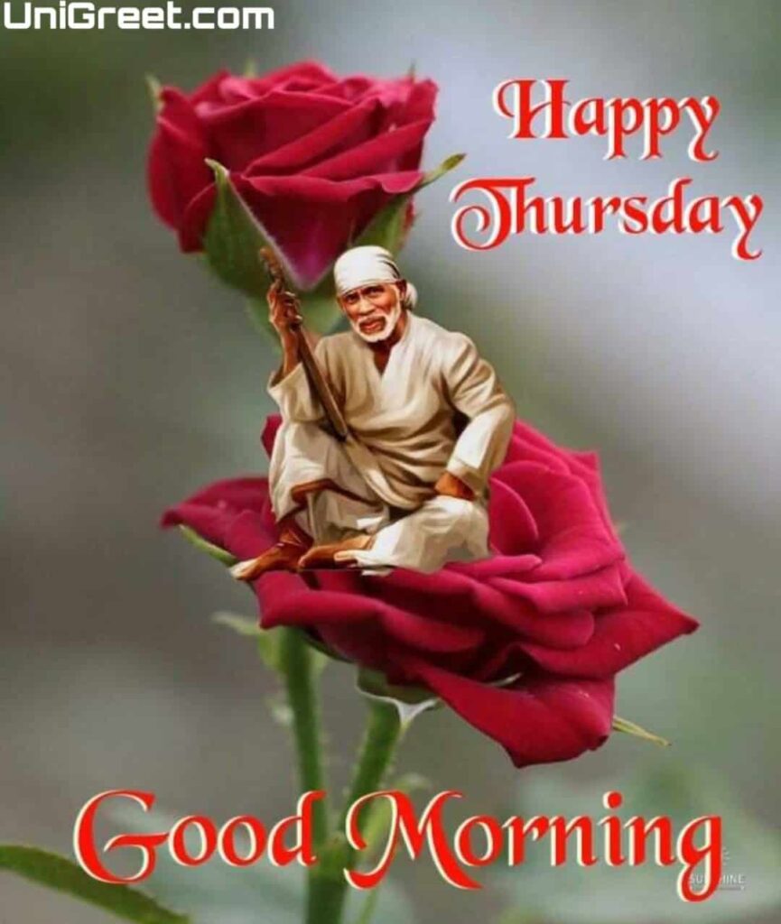 good morning sai baba rose images 