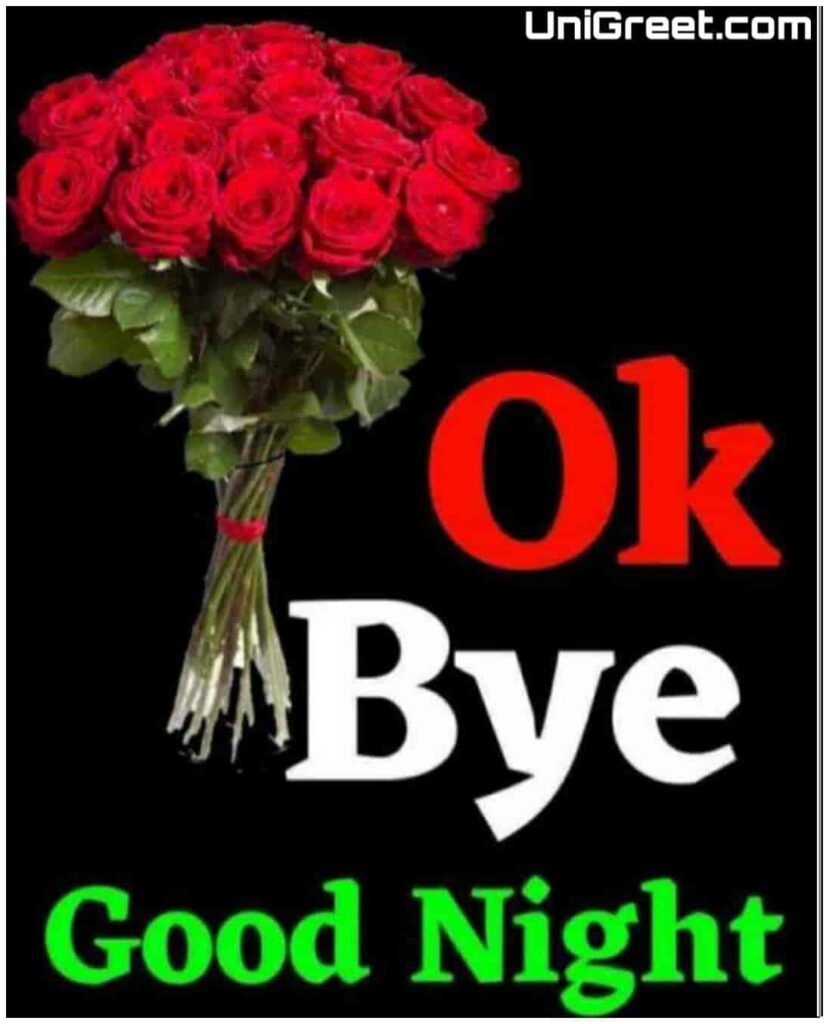 ok bye good night rose images download