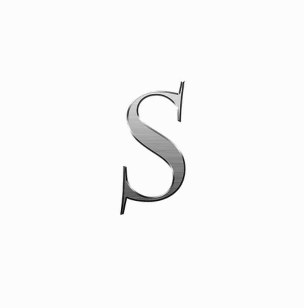 letter s with white background
