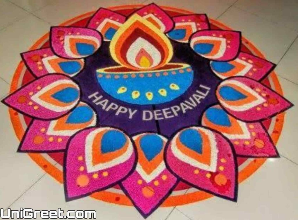 Beautiful designs of rangoli for Diwali
