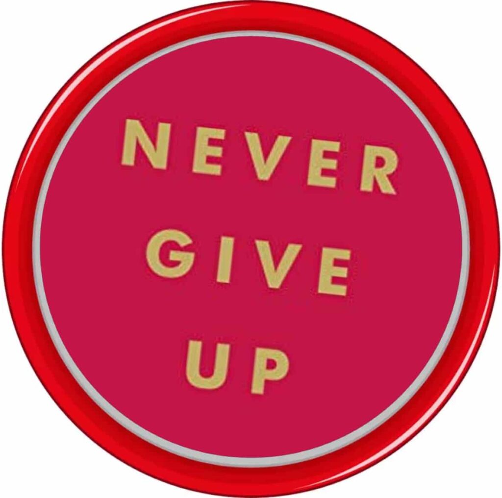 never give up dp