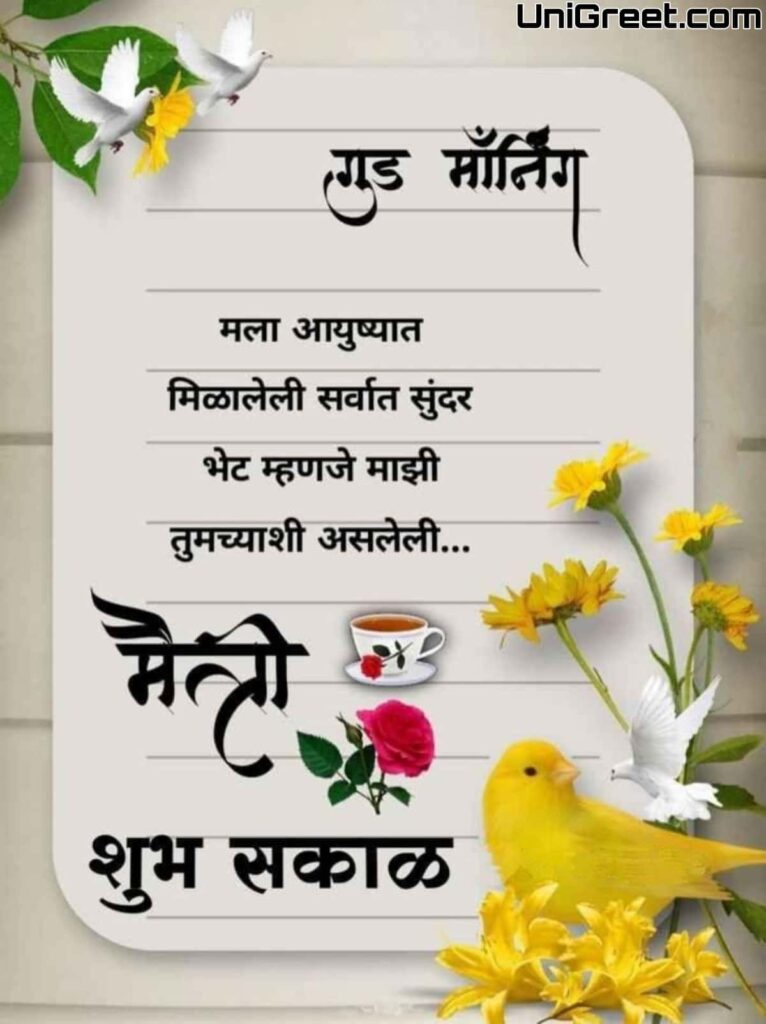 Good Morning Images in Marathi for friends