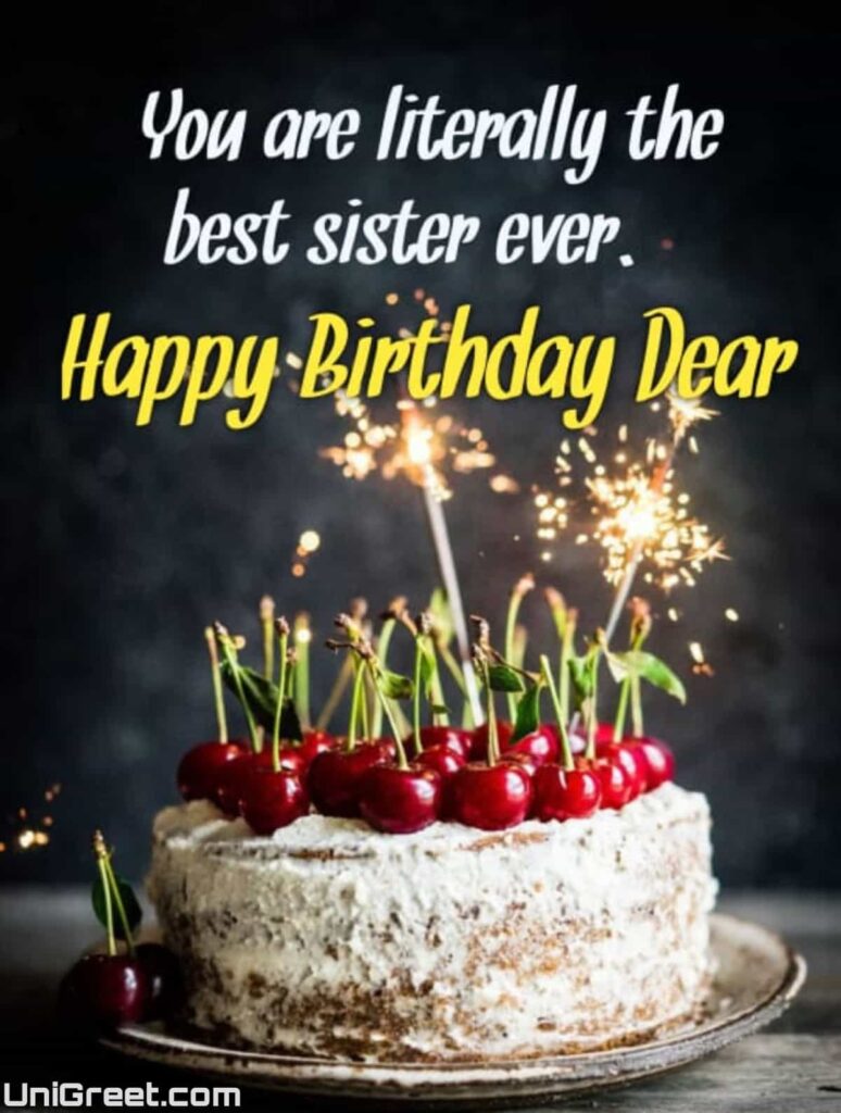 Happy birthday sister cake wishes