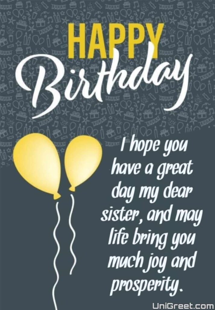Happy birthday sister wishes