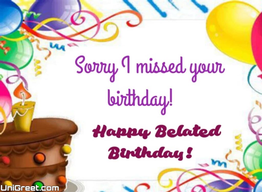 Sorry I missed your birthday! Happy Belated Birthday