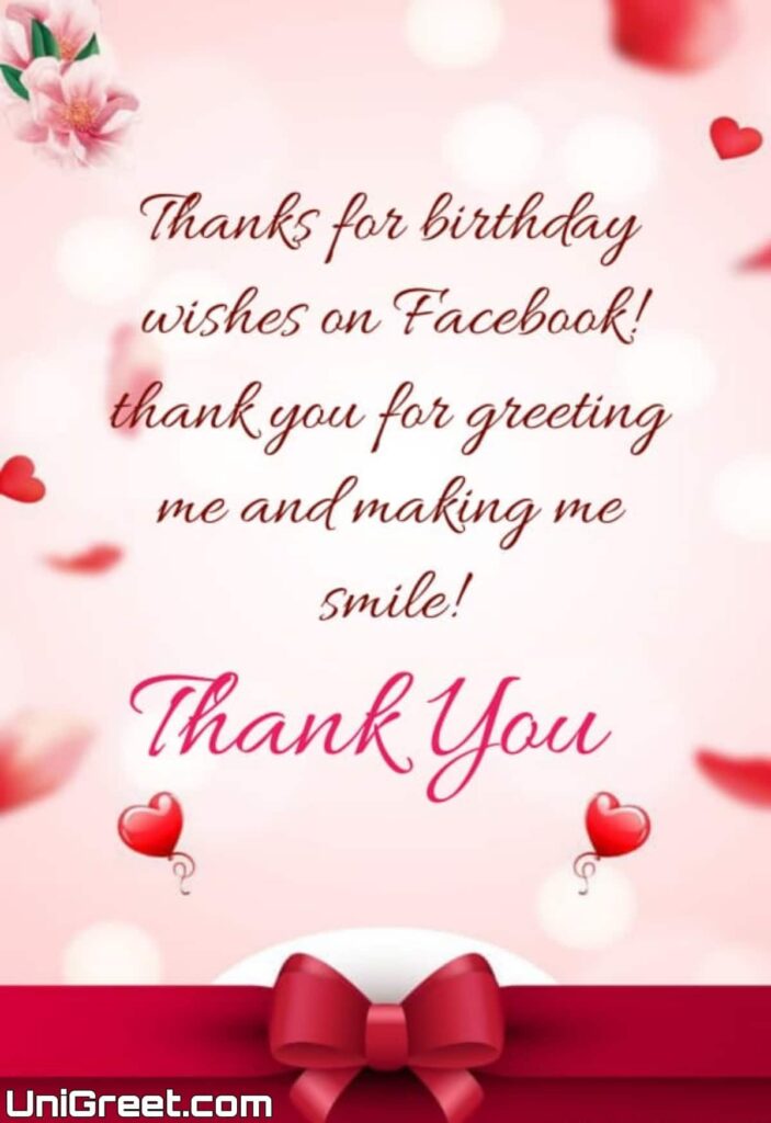 Thanks for birthday wishes on Facebook
