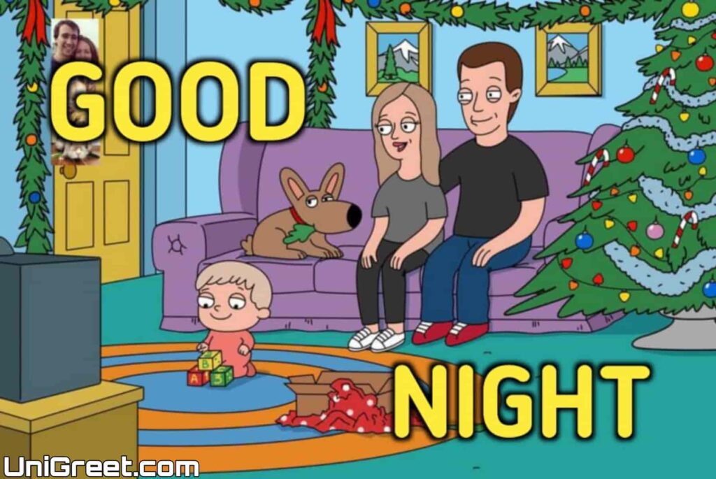 animated cartoon good night image