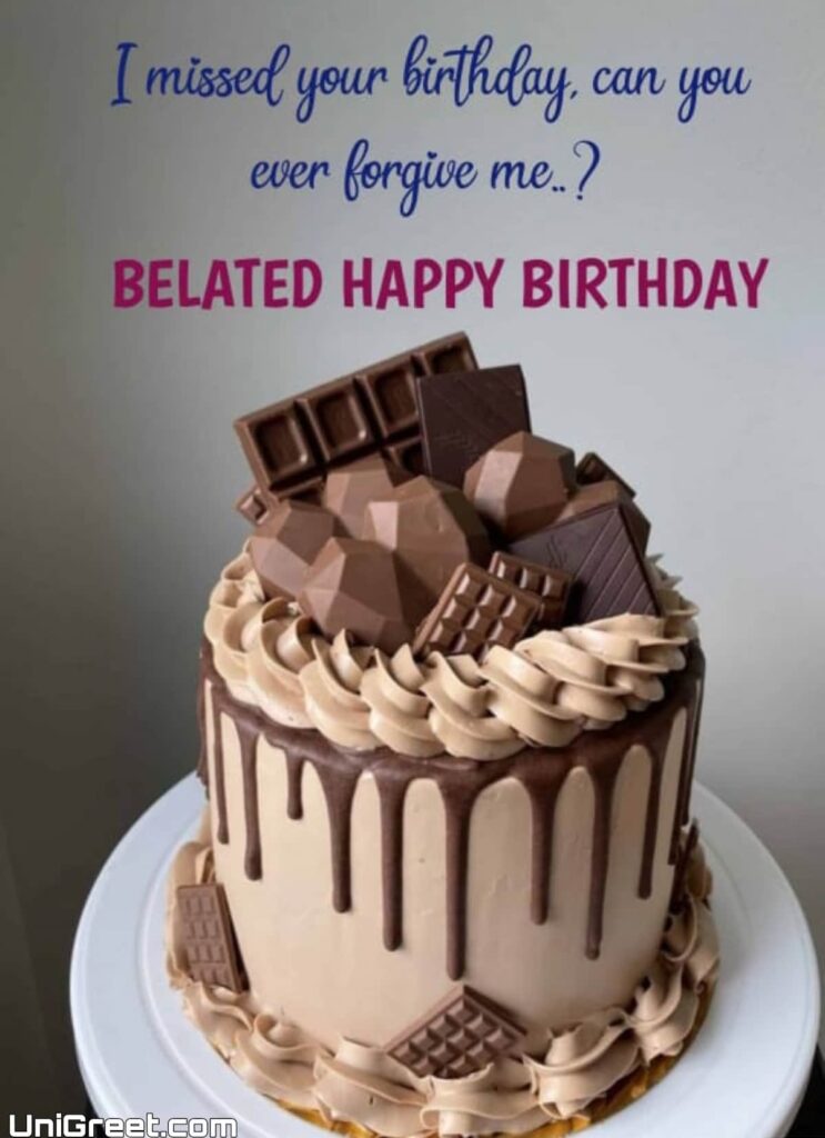 Belated birthday cake image