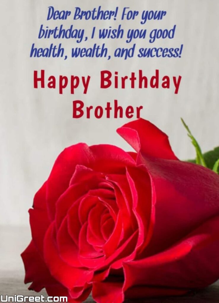 brother birthday rose flower image