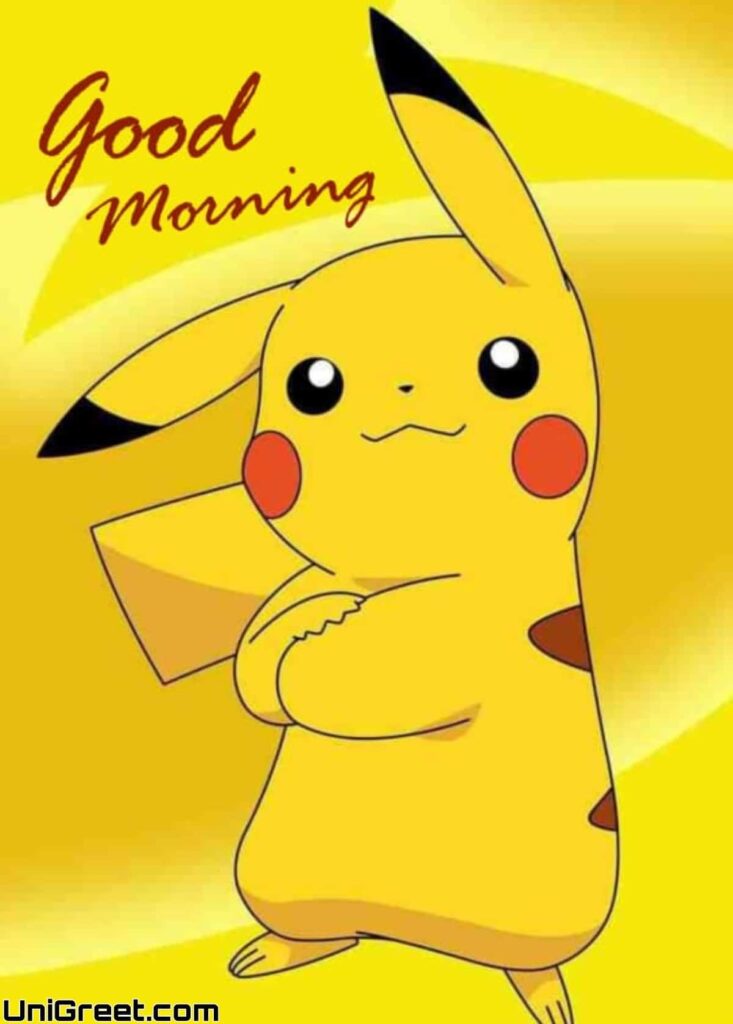 good morning pikachu image