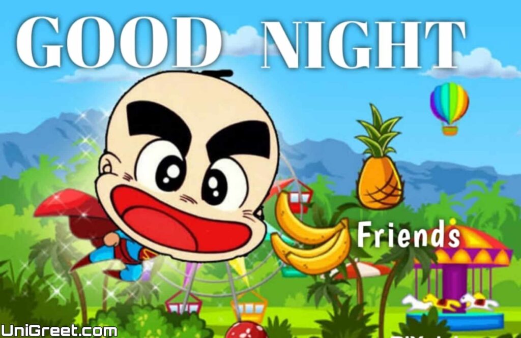 good night friends cartoon image