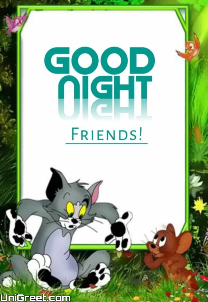 good night friends cartoon image