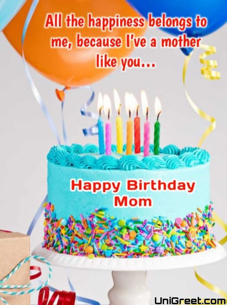 happy birthday mom wishes cake