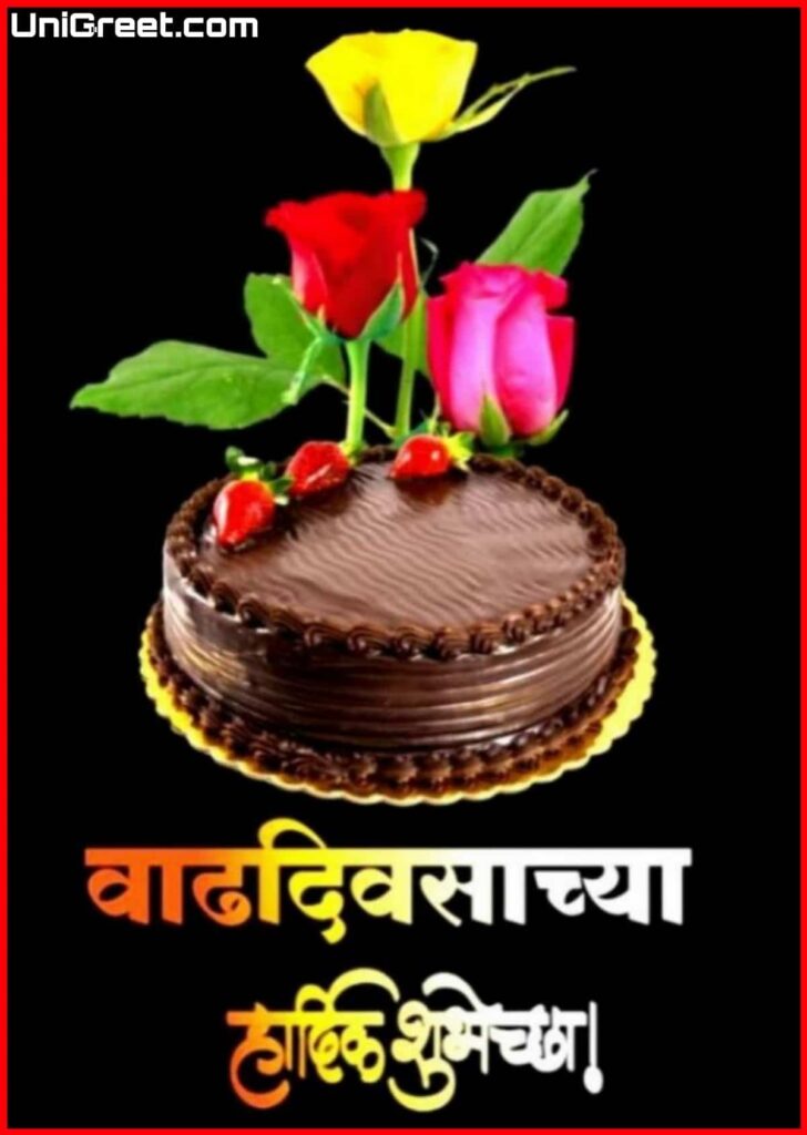 marathi happy birthday cake photo