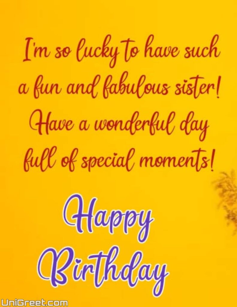 sister birthday message