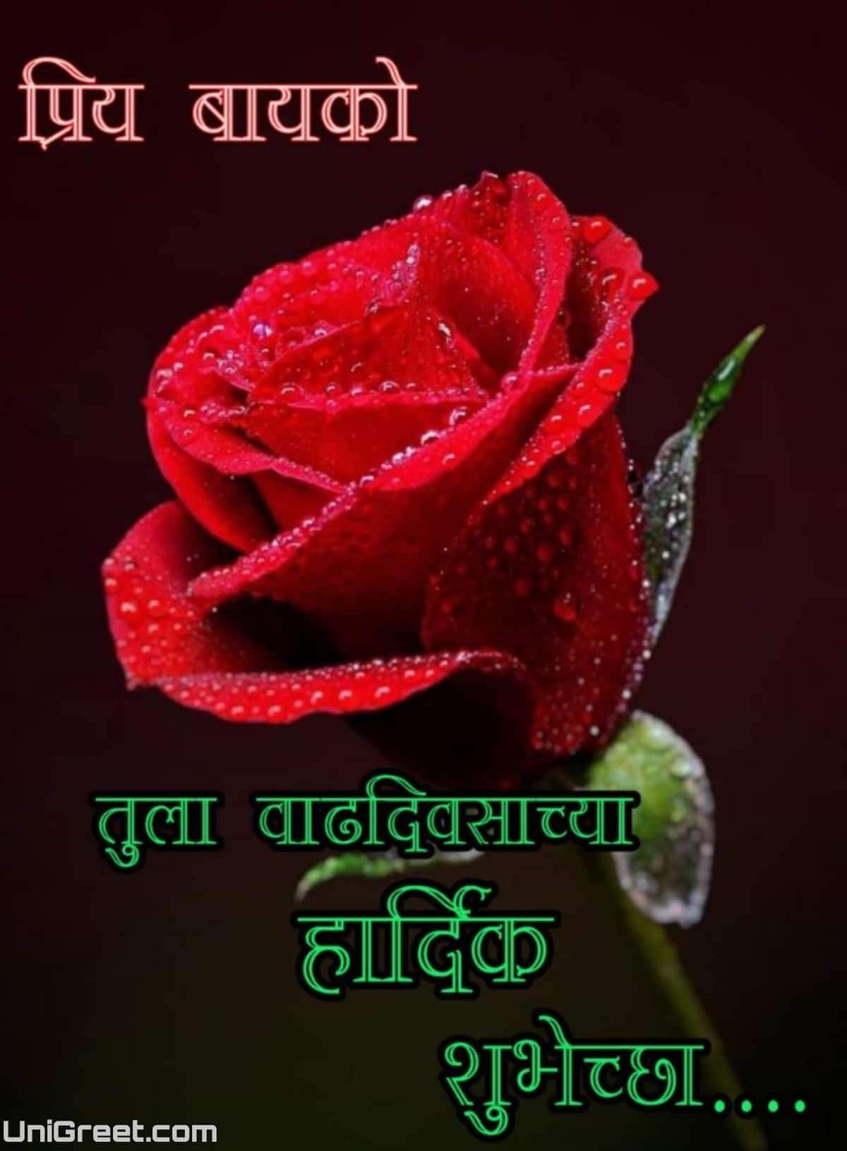Happy birthday wife marathi wishes images download
