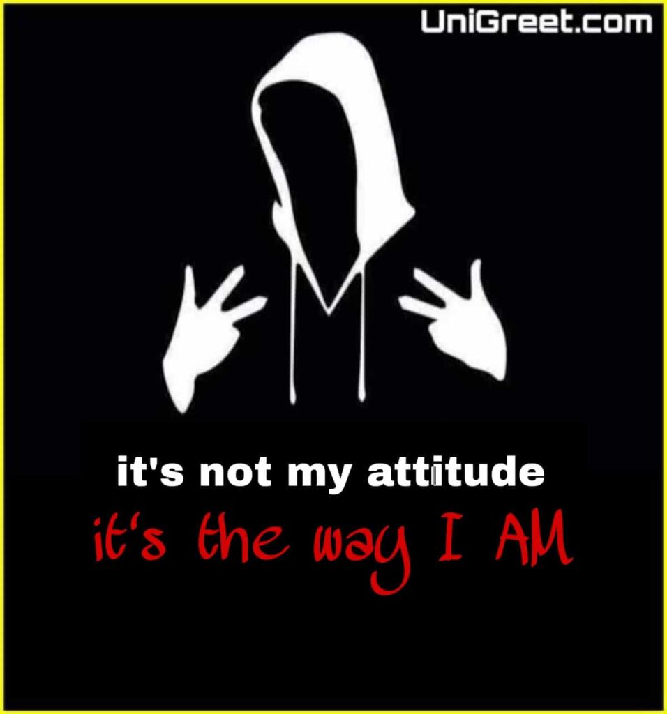 it's not my attitude it's the way i am