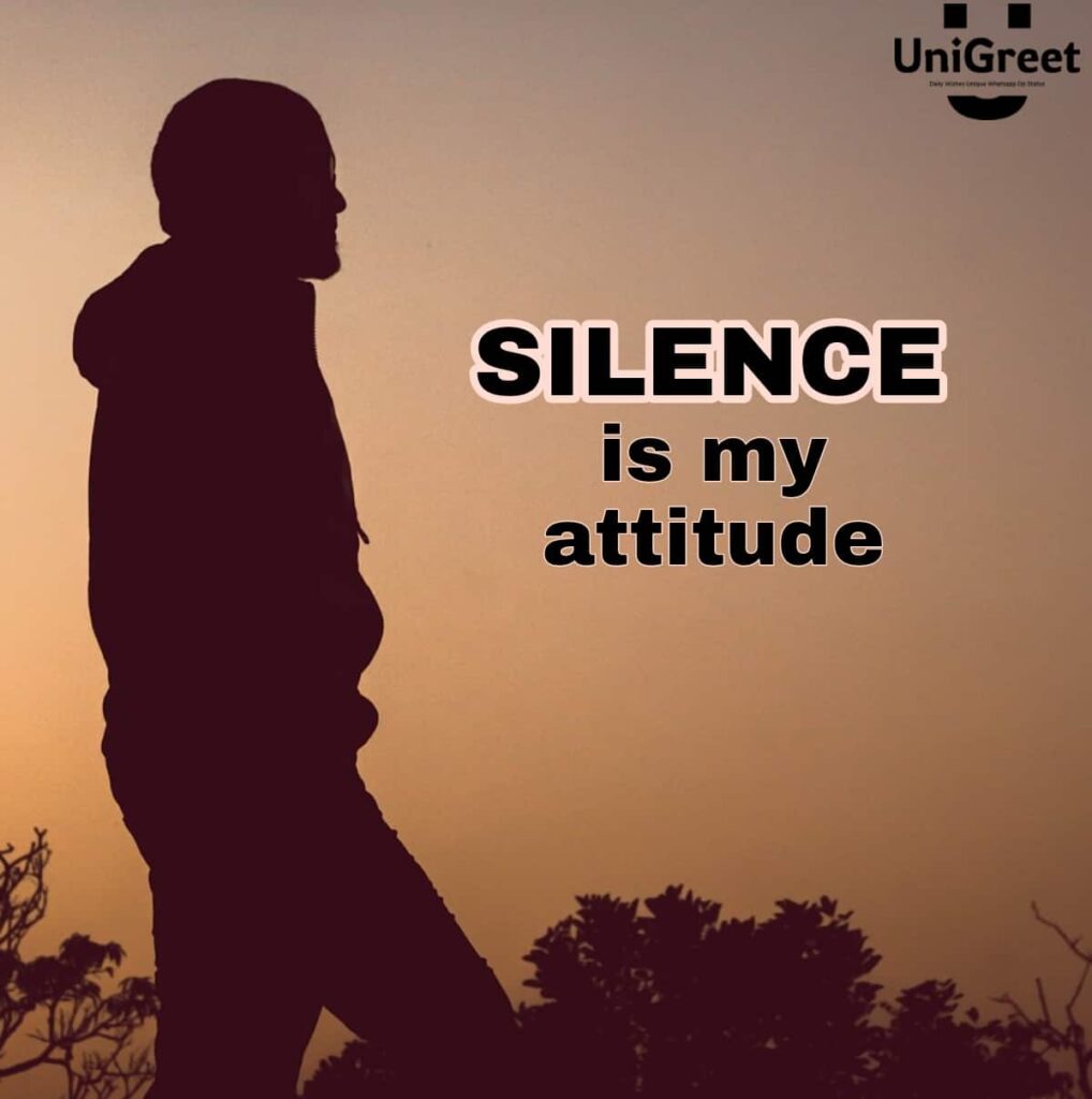 silence is my attitude dp