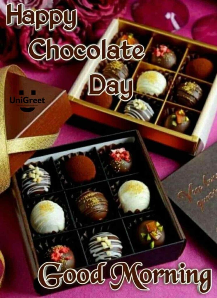 Good morning happy chocolate day images