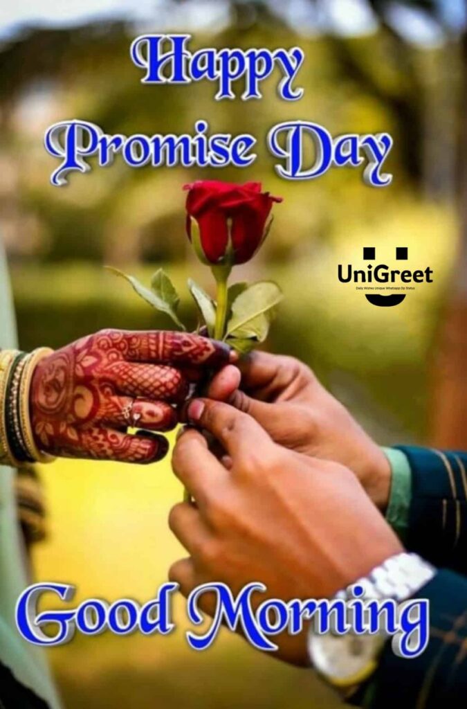 Happy promise day good morning photo