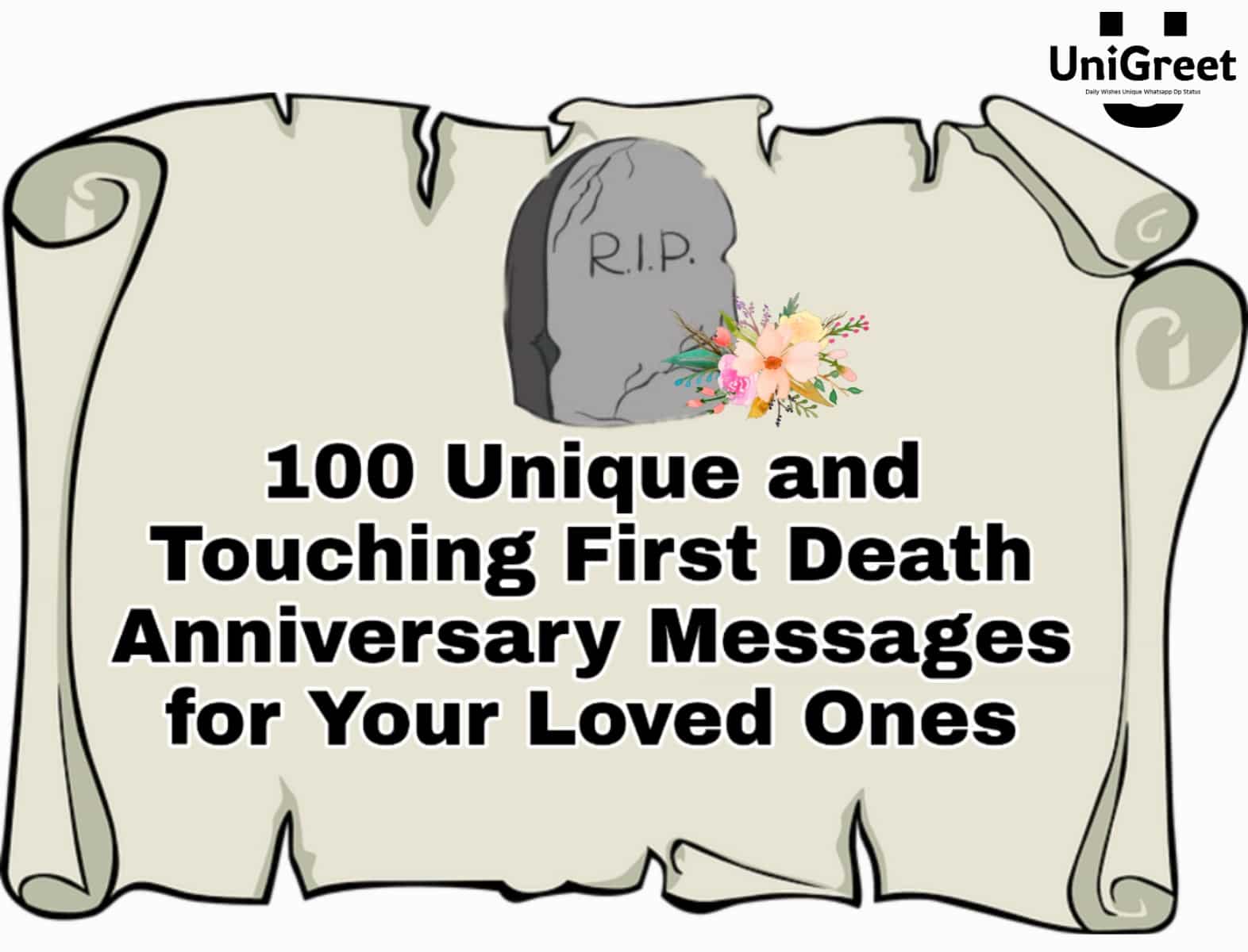 First Death Anniversary Messages for Your Loved Ones