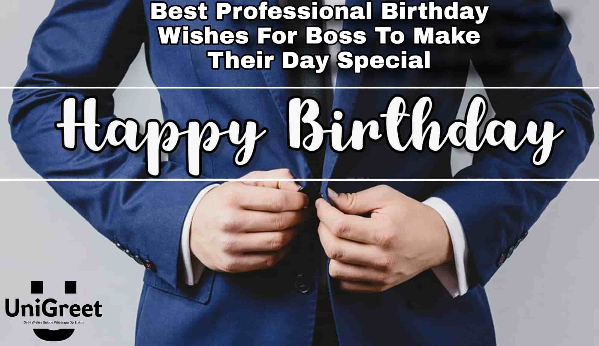 Professional Birthday Wishes For Boss