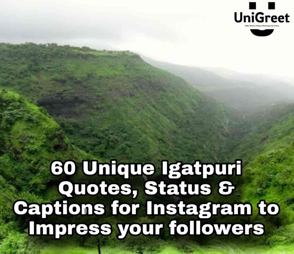 Igatpuri Quotes, Status & Captions for Instagram to Impress your followers